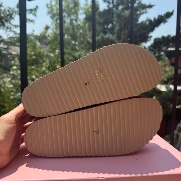 New Free People Rule Breaker Flatform Sandal Shoes Platform Suede Stud Fuchsia - Picture 12 of 17